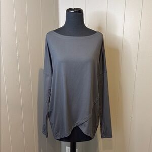 Wander Gray Asymmetrical Tunic Relaxed Fit